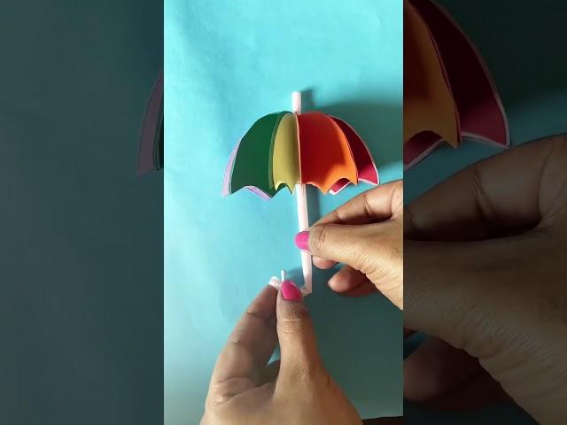 Diy rainbow Umbrella |Easy paper craft umbrella for kids #shorts #short#viral