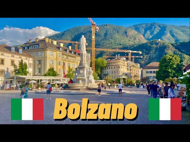 Walking tour of the northern Italian city of Bolzano in August 2023