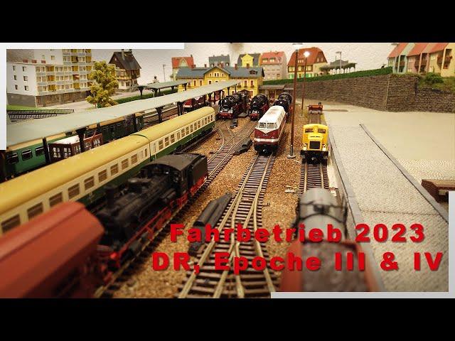 Fahrbetrieb 2023│DR Epoche III & IV│Modellbahn TT│4K