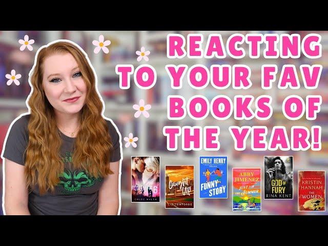 reacting to YOUR favorite books of the year (so far) 