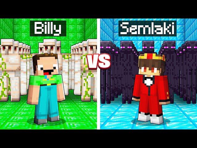 Billy GOLEM ARMEE vs SEMLAKI ENDERMAN ARMEE in Minecraft!