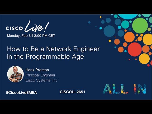 How to Be a Network Engineer in the Programmable Age