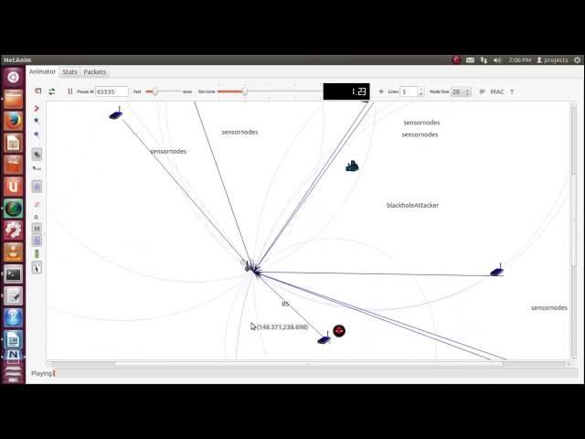 ns3 network simulator (black hole Attack)