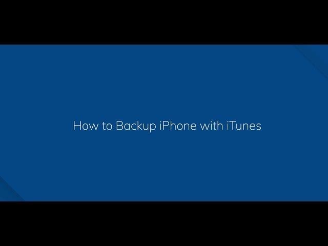 How to Backup iPhone with iTunes