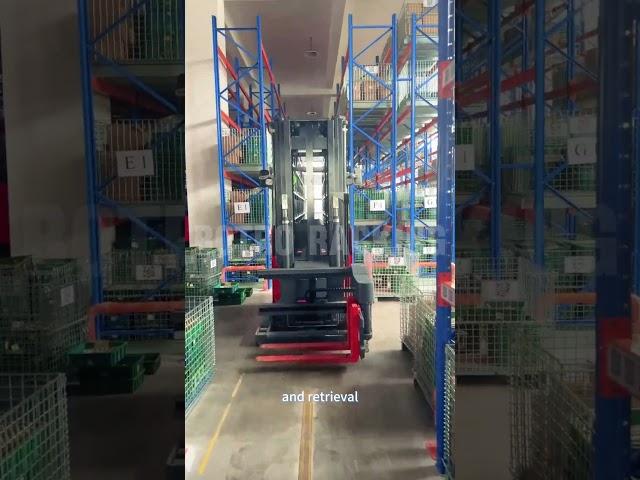 Narrow aisle pallet racking #racking #warehouse #factory  #mobilerackingsystem #Botro-Racking