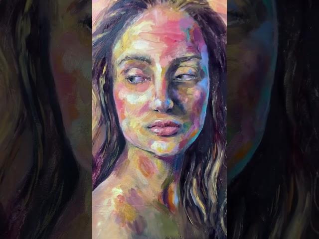 Finished oil painting of a woman.  #art