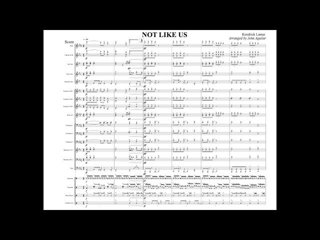 Not Like Us - Kendrick Lamar | Marching Band Arrangement by John Aguilar