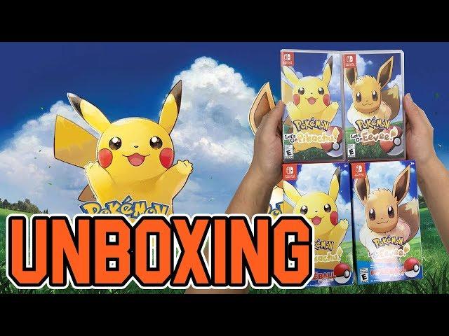 Pokemon Let's Go Pikachu & Let's Eevee with PokeBall Plus (Switch) Unboxing!!