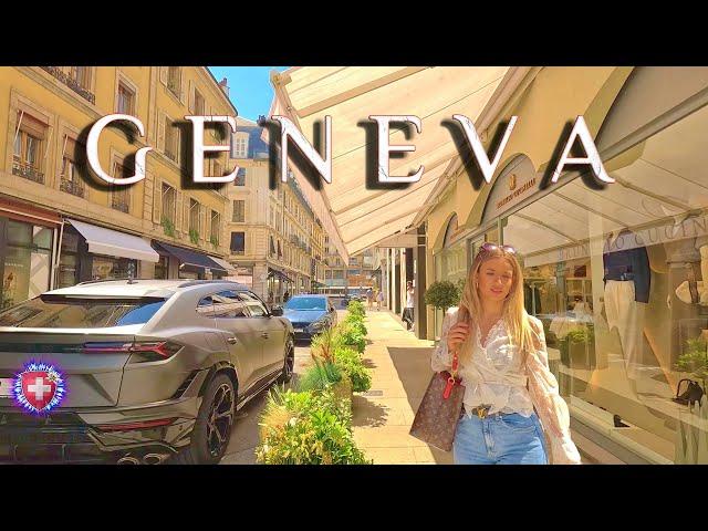 SWITZERLAND GENEVA  Exploring the beauty of luxury city / Shopping Streets, Lake & Fountain