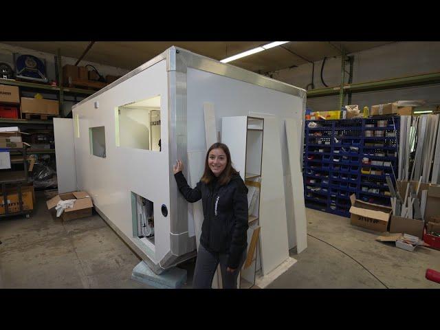 MASTER CARPENTER NINA (23) BUILDS HAMMER MOTORHOMES. It's unbelievable what she can do.