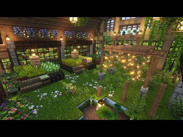 [Minecraft]  Aesthetic Green House Tutorial / Mizuno's 16 Craft Resource Pack