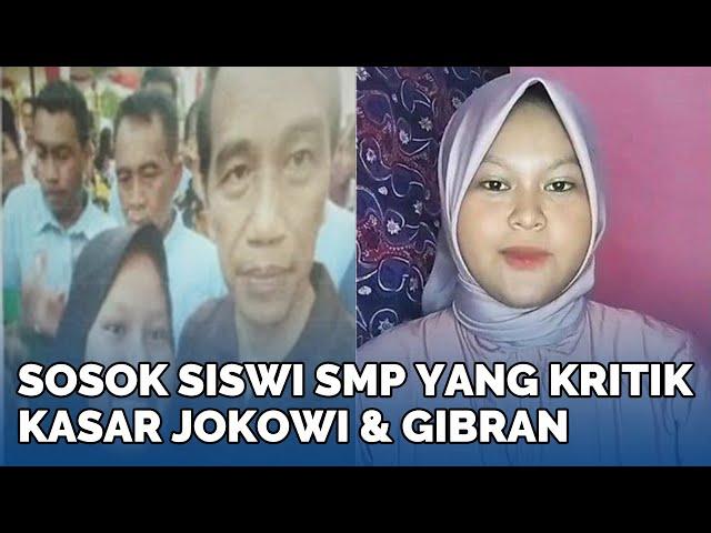 SOSOK Siswi SMP SEBUT Jokowi dan Gibran Rusak Tatanan Dipolisikan, Dulu Pernah Kritik Wako Jambi