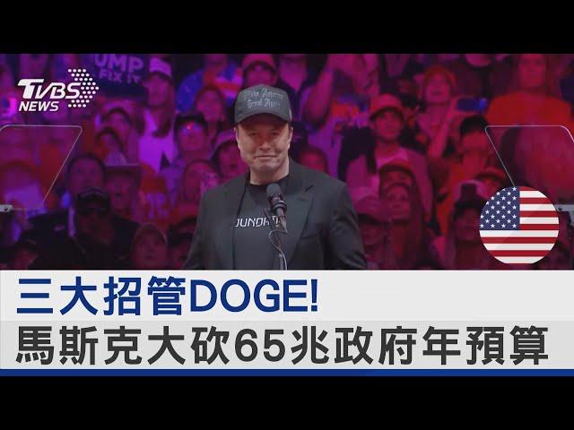 三大招管DOGE! 馬斯克大砍65兆政府年預算｜TVBS新聞 @TVBSNEWS02