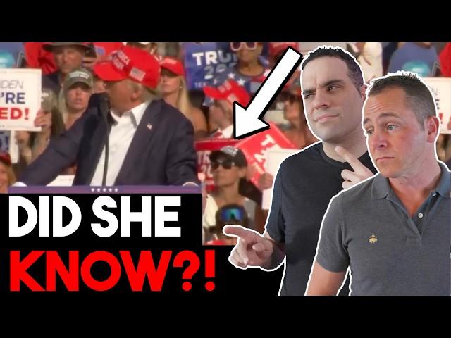 DID THIS WOMAN KNOW?! Military Body Language Expert Reacts to Suspicious Woman at Trump Rally!