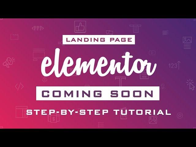 WordPress COMING SOON Landing Page With Elementor Plugin