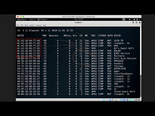 WiFi Scanning [using Kali]