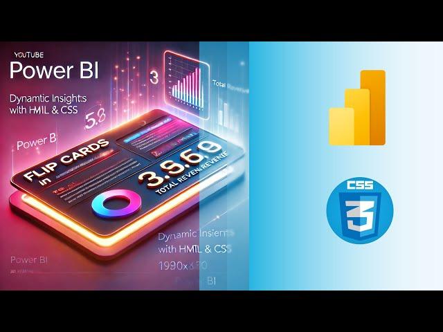 Create  Flip Cards in Power BI with HTML & CSS | Interactive Revenue Insights!