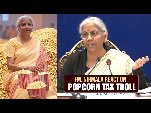 Nirmala Sitharaman Reacts On Popcorn Tax Troll | 18% GST On Caramel Popcorn | News Buzz