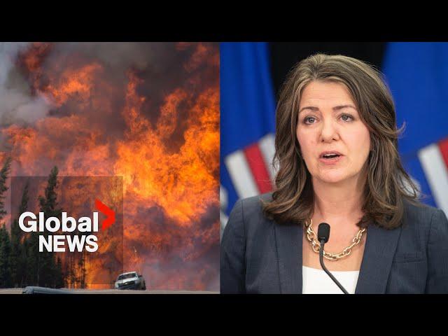 Alberta premier "prepared to do whatever is necessary" to ensure safety amid wildfire spread | FULL