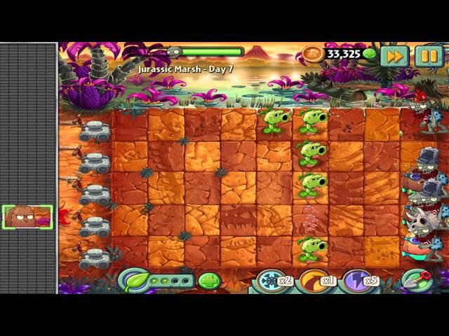 Plants vs Zombies 2: Jurassic Marsh - Day 7 Walkthrough