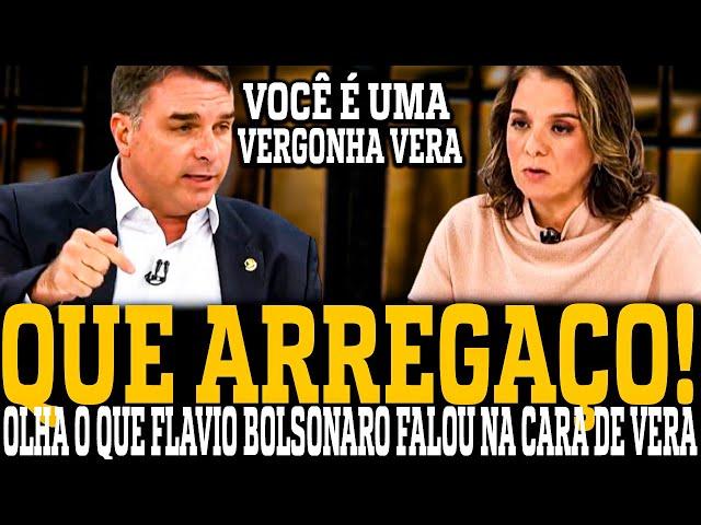 OLHA O QUE FALVIO BOLSONARO FALOU NA CARA DE VERA MAGALHÃES