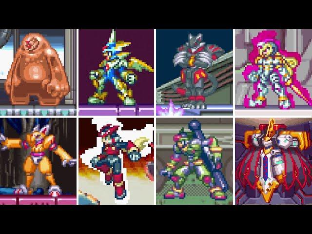 All Mutos Reploid, Mechaniloid, & Pantheon Boss Fights - Mega Man Zero 1, 2, 3, 4 (No Damage)