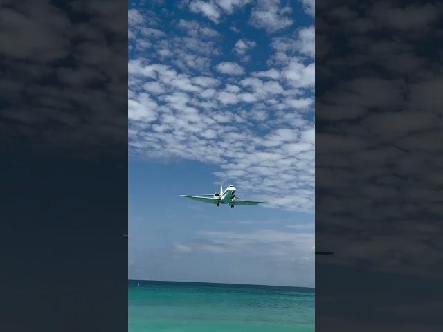 Airplane Landing over Maho Beach St Maarten #st maarten #maho beach #airplane beach #NCL Viva