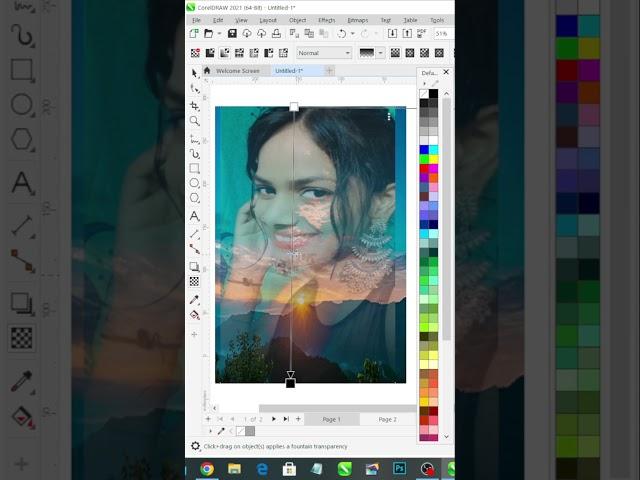 How to use #transparency  tool in #coreldraw | Coreldraw tutorial  #video #viral #shorst #coreldraw