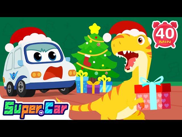 Merry Christmas! | Super Cars & Dinosaur Fun | Kids Cartoons & Catchy Car Songs!