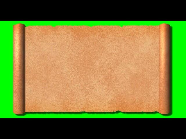 Blank Old Paper Scroll Animation in Green Screen | Check Description Below