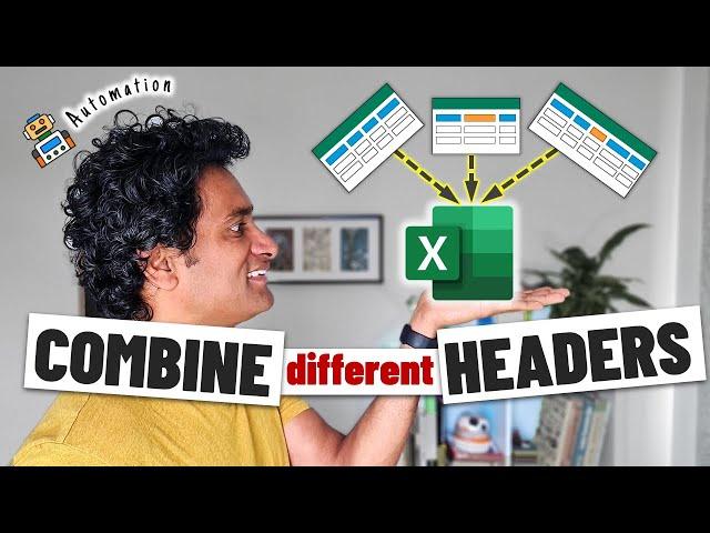 AWESOME Excel trick to combine data from files with DIFFERENT headers
