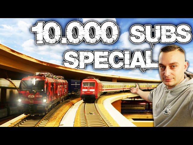 H0 model trains in action | Driving video | 10,000 subscribers special