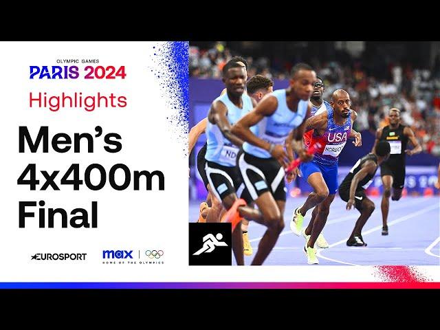 EPIC BATTLE! ‍ | Men's 4x400m Relay Final Highlights | #Paris2024 #Olympics