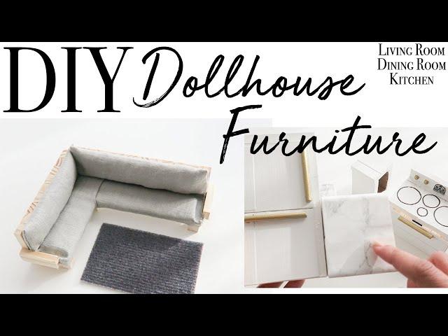 DIY Dollhouse Furniture part 1 ~ Relaxing DIY ~ Dollhouse Makeover Series (Video 4 of 6)