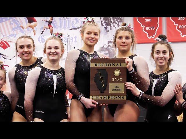 Lincoln Way wins the Hinsdale Central girls gymnastics regional