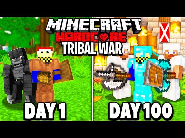 I Survived 100 Days in a HARDCORE Tribal WAR!