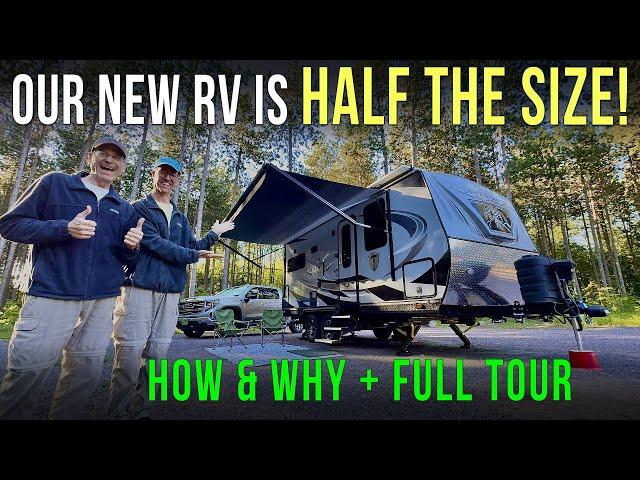 We DOWNSIZED from a 43' BIG RIG to a 19' TRAVEL TRAILER! How & why did we do that?! + FULL TOUR