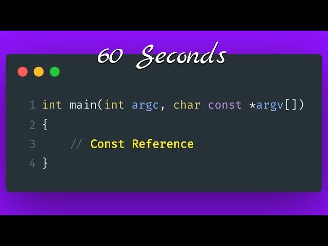 C++ const reference | #60seconds | One Minute | #anooptube | #oneminute