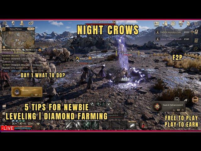 Night Crows | 5 Tips for Newbie , Diamond Farming ( Tagalog )