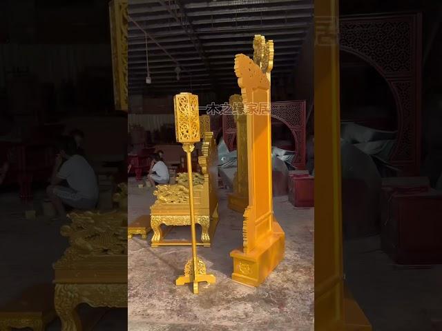 Solid Wood Antique Dragon Chair Screen Production. #viralvideo #viralshorts