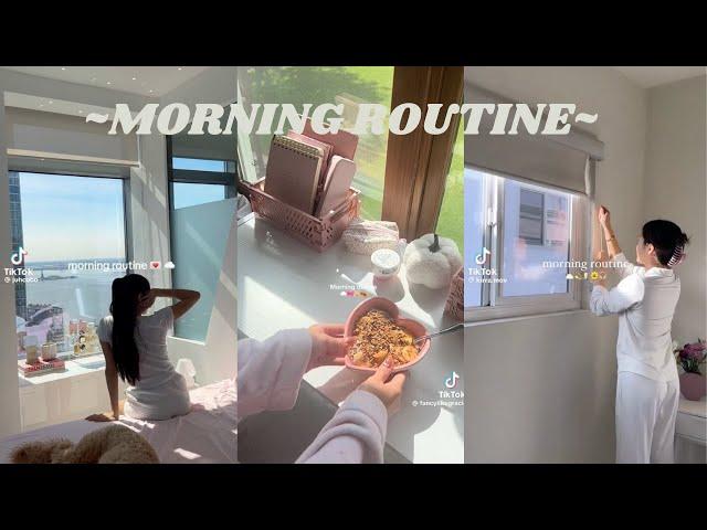 Morning Routine️ || Aethetics || Morning Diaries || Productive || Tiktok Compilation