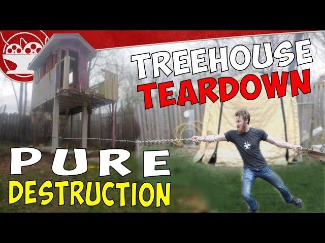Tearing Down a Treehouse with a TRUCK & Thor's Hammer!