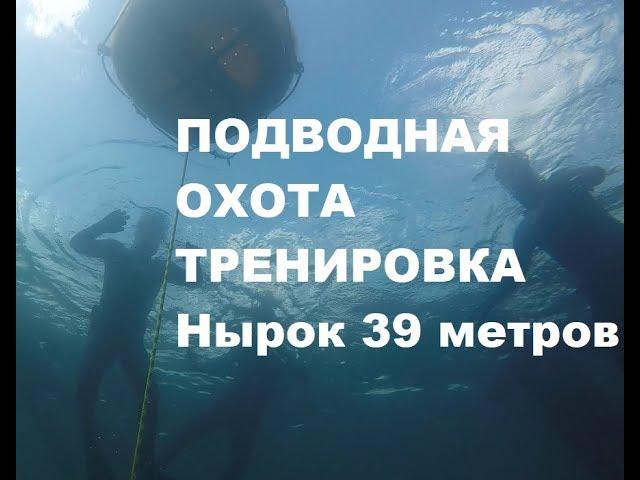 Глубинная нырялка 39 метров  Тренировка подводная охота  DeepMasterNRG и Козленко