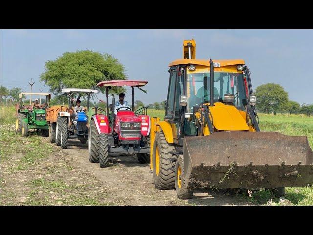 JCB 3dx Xpert Loading Mud Trolley | New Holland 3630 | John deere Tractor | 4wd Mahindra Arjun NOVO