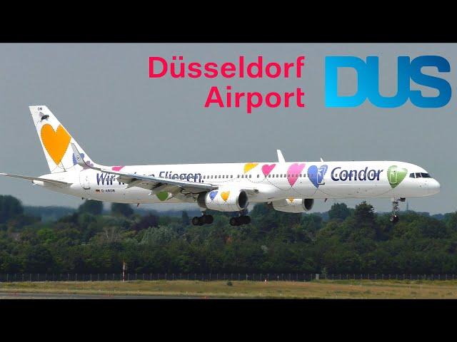 BUSY Plane Spotting North of the Rhine - Düsseldorf Airport (DUS/EDDL) Incl. A380, MD-83 + more!