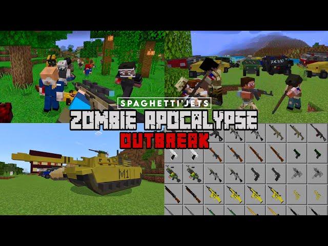 Zombie Apocalypse Outbreak v76 SpaghettiJets (Release) Addon in Minecraft PE 1.20+