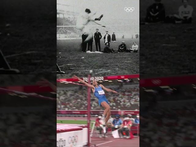 Dick Fosbury revolutionized the high jump in 1968 ‍#Olympics #HighJump #Athletics