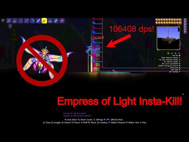 Empress of Light Insta-kill - Terraria 1.4.0.5