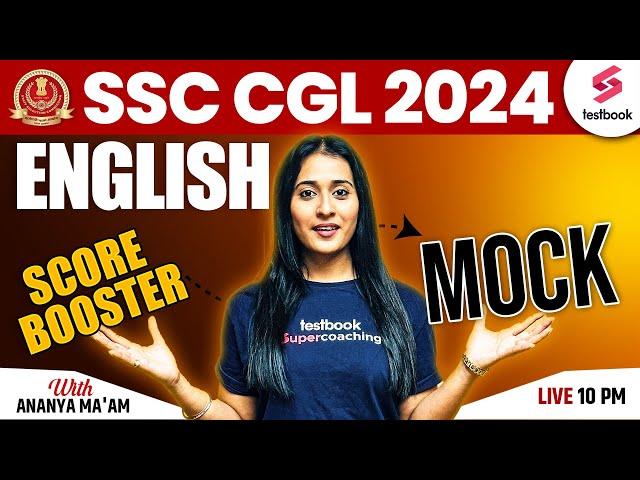 SSC CGL English 2024 | Score Booster Mock Test | SSC CGL English Mock | By Ananya Ma'am