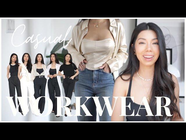 CASUAL WORK OUTFITS | ARITZIA, UNIQLO, REFORMATION | TRY-ON